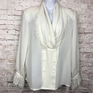 NWOT Jordan secretary blouse